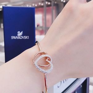 SWAROVSKI  DEAR BANGLE, WHITE, ROSE GOLD PLATING
